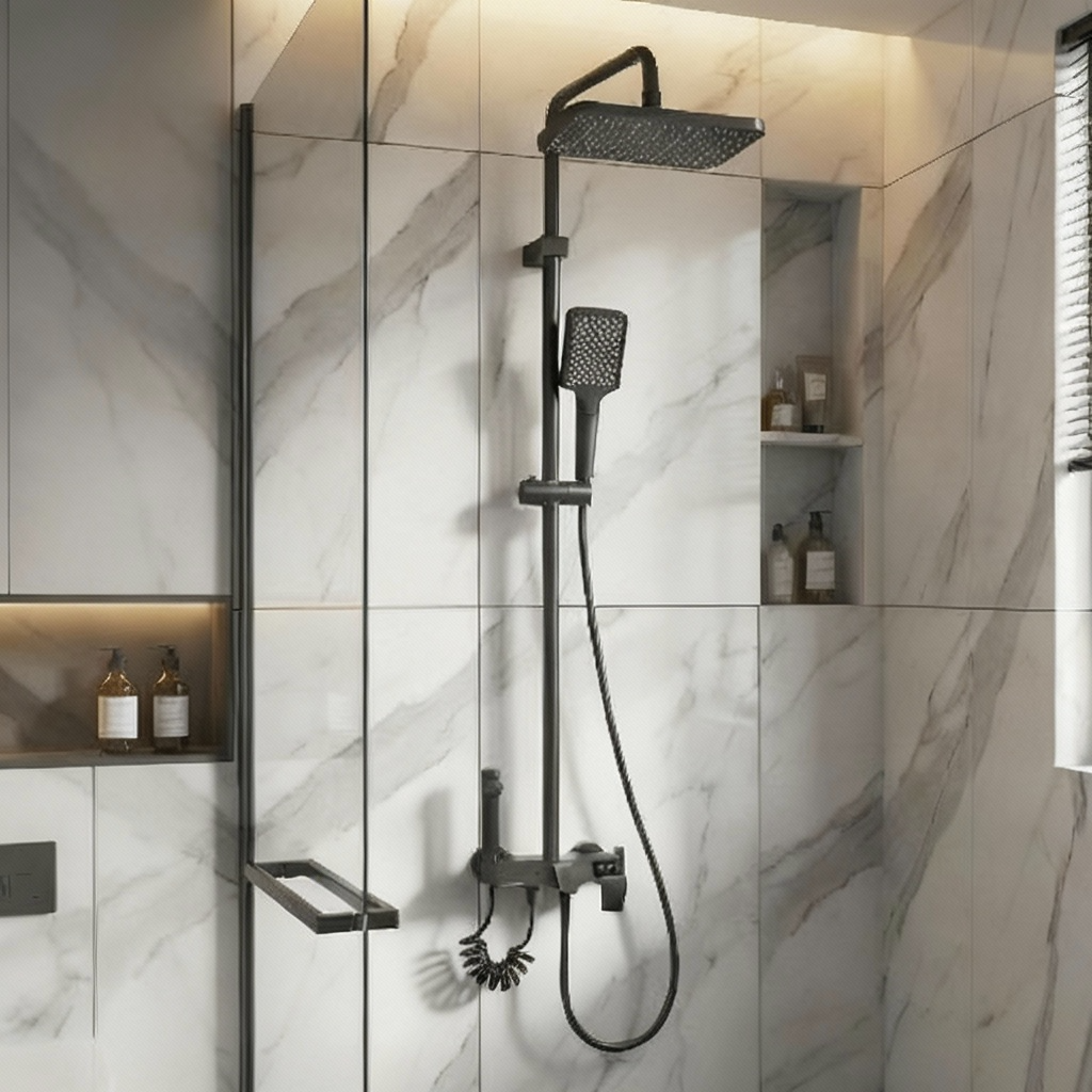 Colonne de douche a affichage numérique intelligent